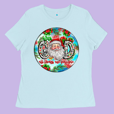 With God All Things Are Possible Ladies Tee Designed By Cowhidedigitalart