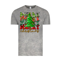 Cloud Rock Merry Christmas Tree Vintage Tee - CowhideDigitalArt