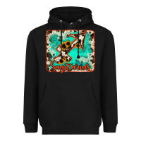 Black Sagittarius turquoise cowhide Heavyweight Hoodie - RanaPortraitStore