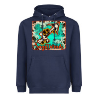 Navy Sagittarius turquoise cowhide Heavyweight Hoodie - RanaPortraitStore