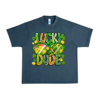 Midnight Navy Lucky Dude Urban Heavy Tee - CowhideDigitalArt