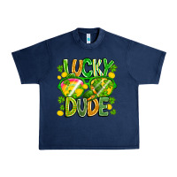 Navy Lucky Dude Urban Heavy Tee - CowhideDigitalArt