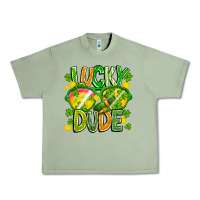 Oil Green Lucky Dude Urban Heavy Tee - CowhideDigitalArt