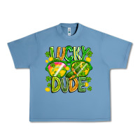 Pebble Blue Lucky Dude Urban Heavy Tee - CowhideDigitalArt