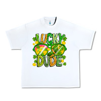 White Lucky Dude Urban Heavy Tee - CowhideDigitalArt