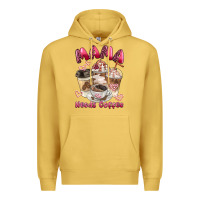 Antique Gold mama needs coffee Premium Hoodie - BarkalooDesign