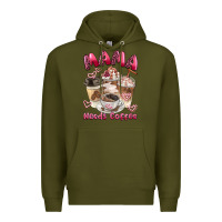 Army Green mama needs coffee Premium Hoodie - BarkalooDesign
