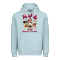 Blue Mist mama needs coffee Premium Hoodie - BarkalooDesign
