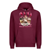 Burgundy mama needs coffee Premium Hoodie - BarkalooDesign