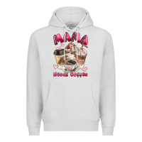 Dove Grey mama needs coffee Premium Hoodie - BarkalooDesign