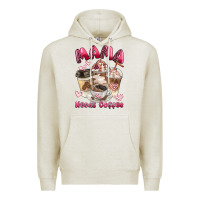 Oatmeal Heather mama needs coffee Premium Hoodie - BarkalooDesign