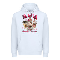 White mama needs coffee Premium Hoodie - BarkalooDesign