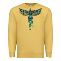 Antique Gold turquoise thunderbird Premium Sweatshirt - RanaPortraitStore