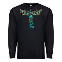 Black turquoise thunderbird Premium Sweatshirt - RanaPortraitStore
