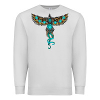 Dove Grey turquoise thunderbird Premium Sweatshirt - RanaPortraitStore