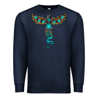 Navy turquoise thunderbird Premium Sweatshirt - RanaPortraitStore