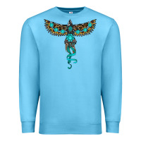 Ocean Blue turquoise thunderbird Premium Sweatshirt - RanaPortraitStore
