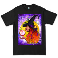 Black witch with crystal ball air freshener Premium Tee - BundleAndBundleShop