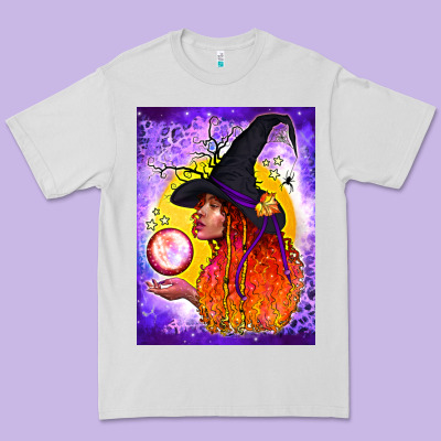 Witch With Crystal Ball Air Freshener Premium Tee Designed By Bundleandbundleshop