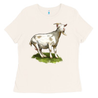 Bone cashmere goat Ladies Tee - LillyAllenDesigns