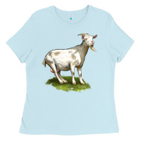 Baby Blue cashmere goat Ladies Tee - LillyAllenDesigns