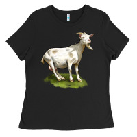 Black cashmere goat Ladies Tee - LillyAllenDesigns