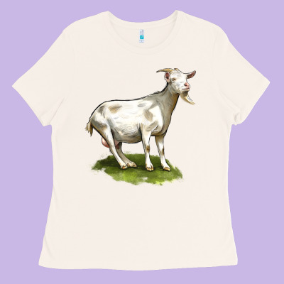 Cashmere Goat Ladies Tee Designed By Lillyallendesigns
