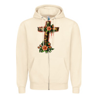 Sandshell Flower Cross Zipper Hoodie - Jasminsmagicworld