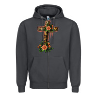 Smoke Flower Cross Zipper Hoodie - Jasminsmagicworld