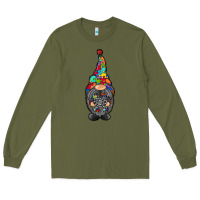 Army Green gnome autism Long Sleeve Tee - RacoonDesign