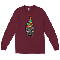 Burgundy gnome autism Long Sleeve Tee - RacoonDesign