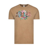 Vintage Coffee abuela flowers Vintage Tee - RacoonDesign