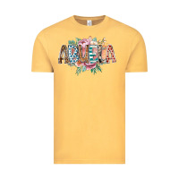 Vintage Mustard abuela flowers Vintage Tee - RacoonDesign