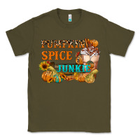 Army Green Pumpkin Spice Junkie Classic Tee - FaDigitalArtStudio