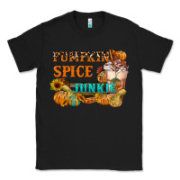 Black Pumpkin Spice Junkie Classic Tee - FaDigitalArtStudio
