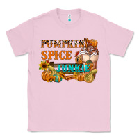 Bubblegum Pink Pumpkin Spice Junkie Classic Tee - FaDigitalArtStudio