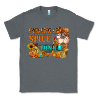 Charcoal Heather Pumpkin Spice Junkie Classic Tee - FaDigitalArtStudio