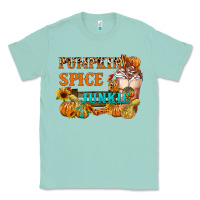 Seafoam Pumpkin Spice Junkie Classic Tee - FaDigitalArtStudio