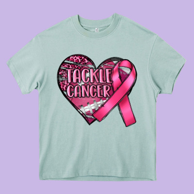 Tackle Cancer Heavy Core Tee Designed By Ranaportraitstore