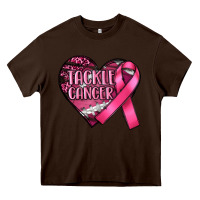 Chocolate Brown tackle cancer Heavy Core Tee - RanaPortraitStore