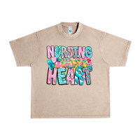 French Oak Nursing is a work of heart Urban Heavy Tee - CowhideDigitalArt