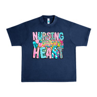 Navy Nursing is a work of heart Urban Heavy Tee - CowhideDigitalArt