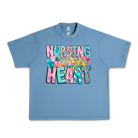 Pebble Blue Nursing is a work of heart Urban Heavy Tee - CowhideDigitalArt