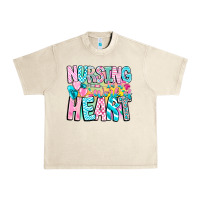 Sandshell Nursing is a work of heart Urban Heavy Tee - CowhideDigitalArt