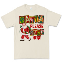 Bone Santa Please Stop Here Premium Tee - FaDigitalArtStudio