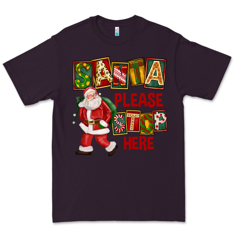 Santa Please Stop Here Premium Tee by FaDigitalArtStudio | Teevron