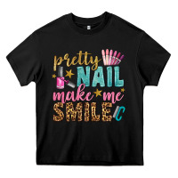 Black pretty nail make me smile bbs Heavy Core Tee - BundleAndBundleShop