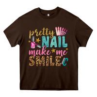 Chocolate Brown pretty nail make me smile bbs Heavy Core Tee - BundleAndBundleShop