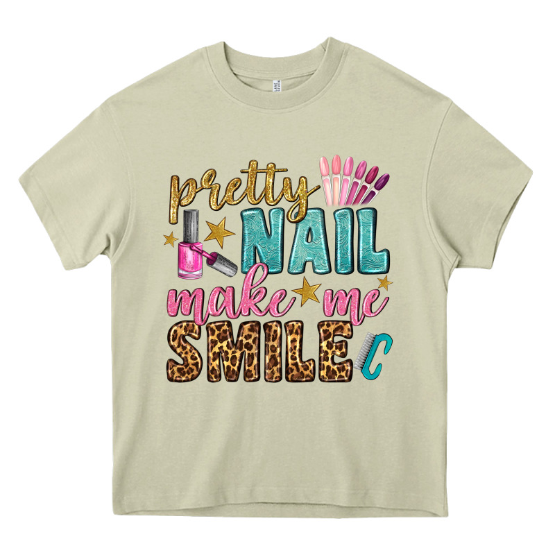 Pretty Nail Make Me Smile Bbs Heavy Core Tee by BundleAndBundleShop | Teevron
