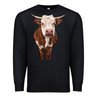 Black hereford cow Premium Sweatshirt - RanaPortraitStore